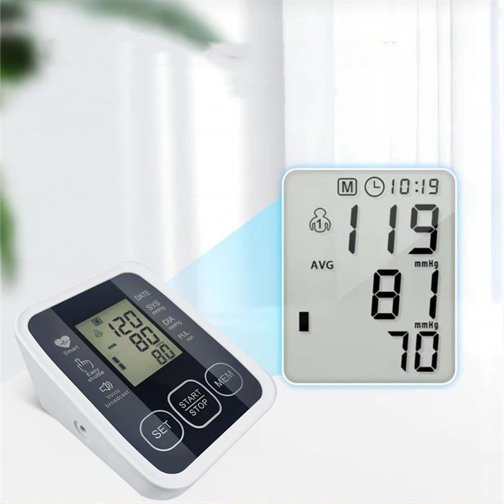 Blood Pressure Monitor With Heart Beat Pulse Meter